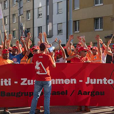 Protestwelle der Bauarbeiter erreicht die Nordwestschweiz