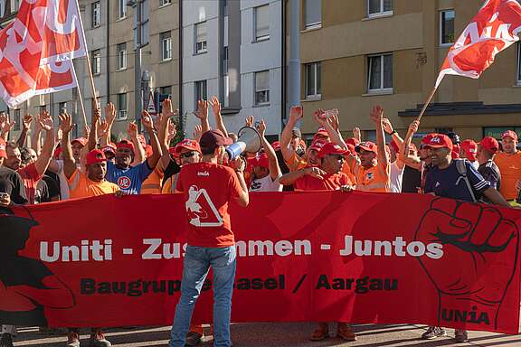Protestwelle der Bauarbeiter erreicht die Nordwestschweiz